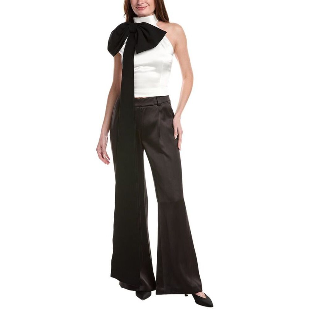 Sans Faff Womens  Chelsea Bow Halter Top, White
